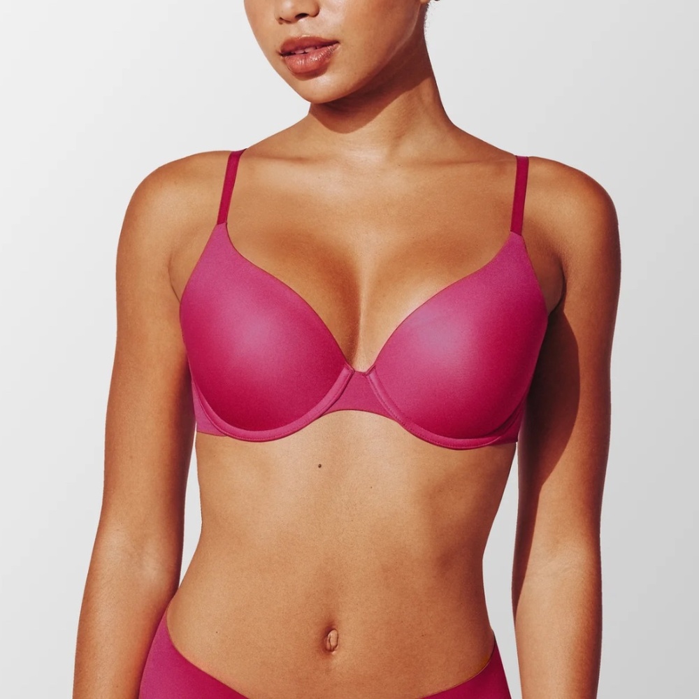 ThirdLove Zero Edge Push-Up Bra in Hot Pink 30E/30DD